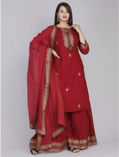 Vihana Grace Pure Cotton Kurta Palazzo Set