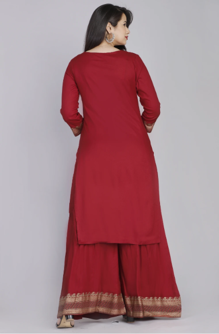 Vihana Grace Pure Cotton Kurta Palazzo Set - Image 2